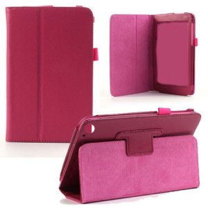 CUSTODIA BOOK ORIZZONTALE PELLE per LENOVO IDEATAB A8-50 A5500, 8" POLLICI CON STAND E CHIUSURA MAGNETICA COLORE ROSA