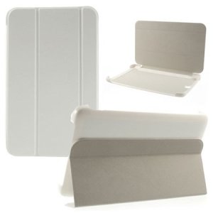 CUSTODIA BOOK ORIZZONTALE ULTRA SLIM per LENOVO IDEATAB A7-50 A3500, 7" POLLICI CON STAND MAGNETICO COLORE BIANCO