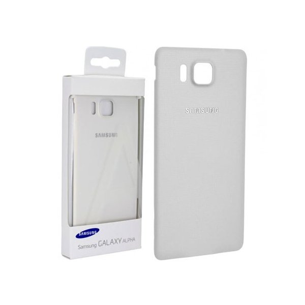COPRI BATTERIA ORIGINALE SAMSUNG EF-OG850SWEGWW per G850 GALAXY ALPHA COLORE BIANCO BLISTER