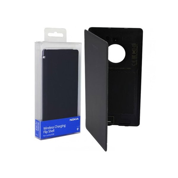 CUSTODIA FLIP SHELL CON TECNOLOGIA QI ORIGINALE CP-627 per NOKIA LUMIA 830 COLORE GRIGIO SCURO BLISTER