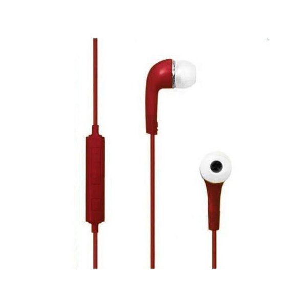 AURICOLARE STEREO per MP3 E MP4 CON TASTO CONTROLLO VOLUME E PLAY/STOP COLORE ROSSO HY-330R