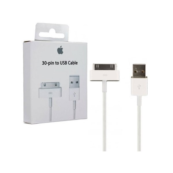 CAVO USB 30 PIN ORIGINALE APPLE MA591G/C - COLORE BIANCO BLISTER
