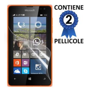 PELLICOLA PROTEGGI DISPLAY per MICROSOFT LUMIA 532 CONFEZIONE 2 PEZZI