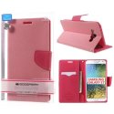 CUSTODIA FLIP ORIZZONTALE per SAMSUNG SM-E700 GALAXY E7 CON INTERNO IN TPU E STAND COLORE ROSA FANCY DIARY MERCURY BLISTER