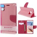 CUSTODIA FLIP ORIZZONTALE per SAMSUNG SM-G920 GALAXY S6 CON INTERNO IN TPU E STAND COLORE ROSA FANCY DIARY BLISTER MERCURY