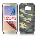 CUSTODIA GEL TPU SILICONE per SAMSUNG SM-G920 GALAXY S6 CON FANTASIA MILITARE COLORE VERDE