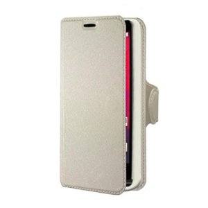 CUSTODIA FLIP ORIZZONTALE SIMILPELLE per LG MAGNA, G4C, H525N CON INTERNO IN TPU, STAND E CHIUSURA MAGNETICA COLORE BIANCO