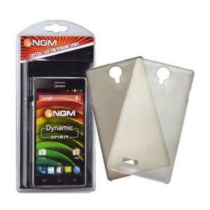 COVER CRYSTAL CASE CONFEZIONE DOPPIA per DYNAMIC SPIRIT COLORE NERO TRASPARENTE E BIANCO TRASPARENTE ORIGINALE NGM BLISTER