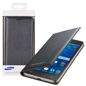 CUSTODIA FLIP COVER ORIGINALE SAMSUNG per G530H GALAXY GRAND PRIME COLORE GRIGIO EF-WG530BSEGWW BLISTER