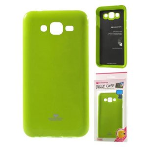 CUSTODIA GEL TPU SILICONE per SAMSUNG SM-J500F GALAXY J5 COLORE VERDE LUCIDO CON GLITTER ALTA QUALITA' MERCURY BLISTER