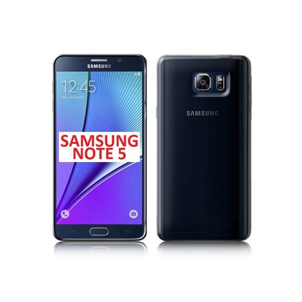 CUSTODIA GEL TPU SILICONE per SAMSUNG N920 GALAXY NOTE 5 COLORE NERO TRASPARENTE