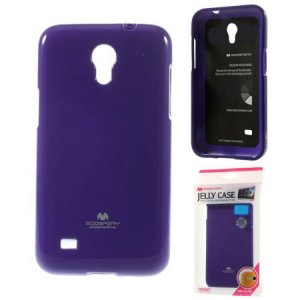 CUSTODIA GEL TPU SILICONE per SAMSUNG G3586 GALAXY CORE LITE COLORE VIOLA LUCIDO CON GLITTER ALTA QUALITA' MERCURY BLISTER