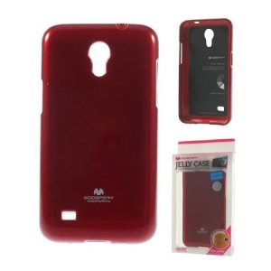 CUSTODIA GEL TPU SILICONE per SAMSUNG G3586 GALAXY CORE LITE COLORE ROSSO LUCIDO CON GLITTER ALTA QUALITA' MERCURY BLISTER