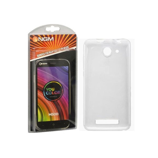 CUSTODIA ORIGINALE GEL TPU SILICONE TRASPARENTE NGM per YOU COLOR M500 BUMPER-M500 BLISTER