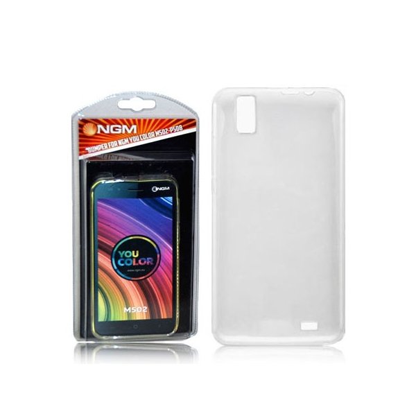 CUSTODIA ORIGINALE NGM IN GEL TPU SILICONE TRASPARENTE per YOU COLOR M502, P508 BLISTER