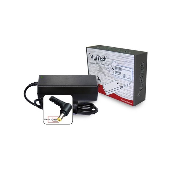 CARICATORE DA RETE PER NETBOOK ACER 30W 19V 1.58A 5.5x1.7MM COLORE NERO AC19158A-312 VULTECH BLISTER SEGUE COMPATIBILITA'...