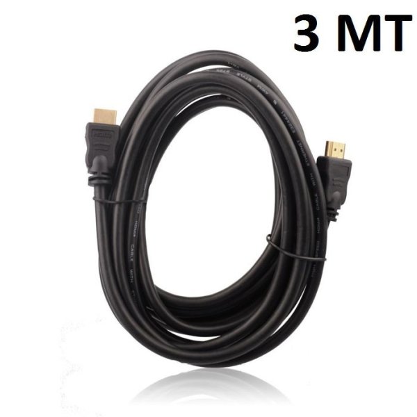 CAVO HDMI MASCHIO / HDMI MASCHIO SCHERMATO LUNGHEZZA 3 METRI COLORE NERO CHD03
