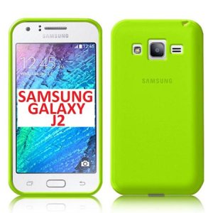 CUSTODIA GEL TPU SILICONE per SAMSUNG SM-J200F GALAXY J2 COLORE VERDE TRASPARENTE