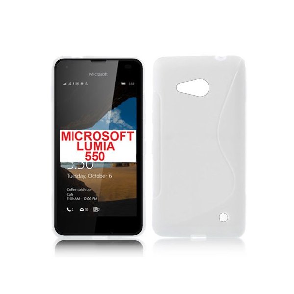 CUSTODIA GEL TPU SILICONE DOUBLE per MICROSOFT LUMIA 550 COLORE BIANCO