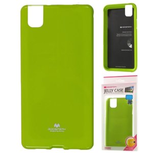 CUSTODIA GEL TPU SILICONE per HUAWEI SHOT X, HONOR 7i COLORE VERDE LUCIDO CON GLITTER ALTA QUALITA' MERCURY BLISTER
