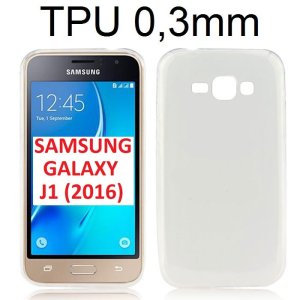 CUSTODIA GEL TPU SILICONE ULTRA SLIM 0,3mm TRASPARENTE per SAMSUNG SM-J120 GALAXY J1 (2016)