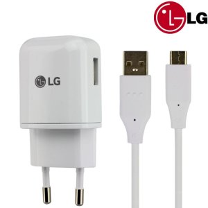 CARICATORE DA RETE 1800mAh ORIGINALE LG CON 1 PORTA USB (MCS-H05ER) + CAVO TYPE-C 3.1 (DC12WK-G) COLORE BIANCO BULK