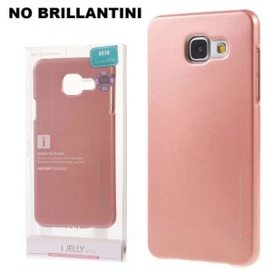 CUSTODIA GEL TPU SILICONE per SAMSUNG SM-A310 GALAXY A3 (2016) ROSA/ORO ALTA QUALITA' MERCURY I-JELLY (NO BRILLANTINI)