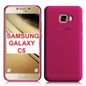CUSTODIA GEL TPU SILICONE per SAMSUNG SM-C5000 GALAXY C5 COLORE ROSA TRASPARENTE