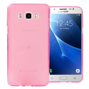 CUSTODIA GEL TPU SILICONE per SAMSUNG SM-J510 GALAXY J5 (2016) COLORE ROSA TRASPARENTE
