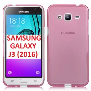 CUSTODIA GEL TPU SILICONE per SAMSUNG SM-J320 GALAXY J3 2016 COLORE ROSA TRASPARENTE