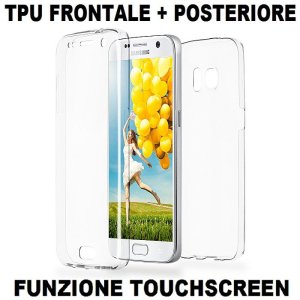 CUSTODIA per SAMSUNG SM-G930 GALAXY S7 IN GEL TPU SILICONE FRONTALE + POSTERIORE ULTRA SLIM 0,3mm TRASPARENTE