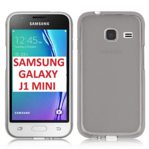 CUSTODIA per SAMSUNG SM-J105 GALAXY J1 MINI IN GEL TPU SILICONE COLORE NERO TRASPARENTE