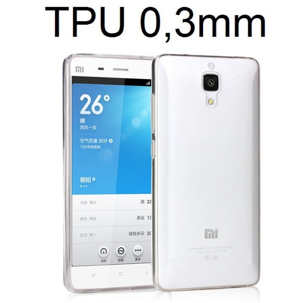 CUSTODIA GEL TPU SILICONE ULTRA SLIM TRASPARENTE 0,3mm per XIAOMI MI4