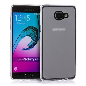 CUSTODIA GEL TPU SILICONE per SAMSUNG SM-A310 GALAXY A3 (2016) COLORE BIANCO TRASPARENTE