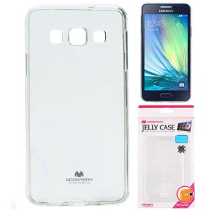 CUSTODIA GEL TPU SILICONE TRASPARENTE per SAMSUNG SM-A300 GALAXY A3 (NO VERSIONE 2016) ALTA QUALITA' MERCURY BLISTER