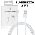 CAVO USB LIGHTNING ORIGINALE APPLE MD819ZM/A - LUNGHEZZA 2 MT COLORE BIANCO BLISTER