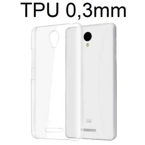 CUSTODIA GEL TPU SILICONE ULTRA SLIM TRASPARENTE 0,3mm per XIAOMI REDMI NOTE 2, REDMI NOTE 2 PRIME