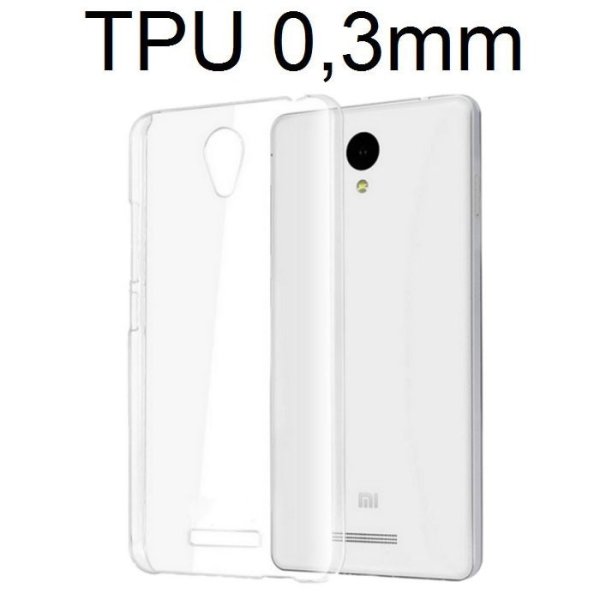 CUSTODIA GEL TPU SILICONE ULTRA SLIM TRASPARENTE 0,3mm per XIAOMI REDMI NOTE 2, REDMI NOTE 2 PRIME
