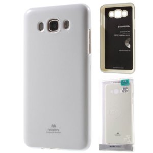 CUSTODIA GEL TPU SILICONE per SAMSUNG SM-J710F GALAXY J7 2016 COLORE BIANCO LUCIDO CON GLITTER ALTA QUALITA' MERCURY