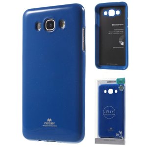CUSTODIA GEL TPU SILICONE per SAMSUNG SM-J710F GALAXY J7 2016 COLORE BLU LUCIDO CON GLITTER ALTA QUALITA' MERCURY