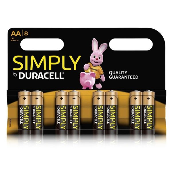 BATTERIE STILO AA 1,5V LR6 BLISTER 8 PEZZI DURACELL