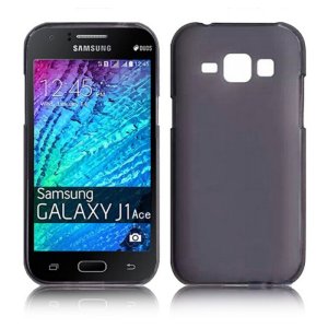 CUSTODIA per SAMSUNG SM-J110 J1 ACE, J111 J1 ACE NEO IN GEL TPU SILICONE COLORE NERO TRASPARENTE