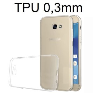 CUSTODIA per SAMSUNG SM-A320 GALAXY A3 (2017) IN GEL TPU SILICONE ULTRA SLIM 0,3mm TRASPARENTE