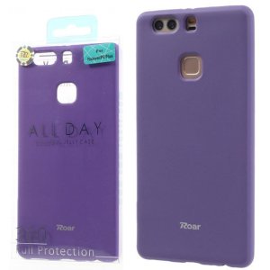 CUSTODIA per HUAWEI P9 PLUS IN GEL TPU SILICONE COLORE VIOLA ALTA QUALITA' ROAR COLORFUL BLISTER