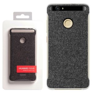 CUSTODIA per HUAWEI NOVA - BACK CASE POSTERIORE SEMIRIGIDA ORIGINALE COLORE NERO BLISTER