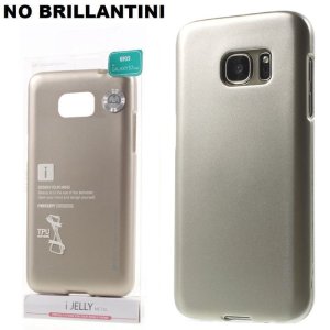CUSTODIA per SAMSUNG SM-G935 GALAXY S7 EDGE IN GEL TPU SILICONE ORO ALTA QUALITA' MERCURY I-JELLY BLISTER (NO BRILLANTINI)