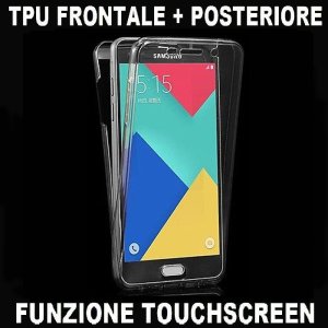 CUSTODIA per SAMSUNG SM-A510 GALAXY A5 (2016) IN GEL TPU SILICONE FRONTALE + POSTERIORE ULTRA SLIM 0,3mm TRASPARENTE