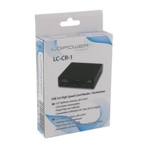 LETTORE DI MEMORIE INTERNO 3.5" ALL IN ONE 24 IN 1, USB 2.0 HIGH SPEED, COLORE NERO LC-CR-1 LC-POWER BLISTER