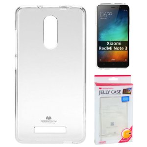CUSTODIA per XIAOMI REDMI NOTE 3, REDMI NOTE 3 PRO IN GEL TPU SILICONE TRASPARENTE ALTA QUALITA' MERCURY BLISTER