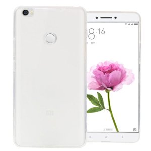CUSTODIA per XIAOMI MI MAX, MI MAX PRIME IN GEL TPU SILICONE COLORE BIANCO TRASPARENTE